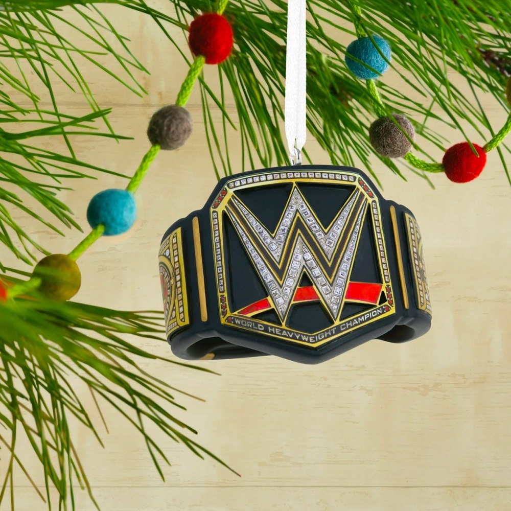 SOLD OUT WWE Championship Title Belt Hallmark Christmas Holiday Ornament Walmart